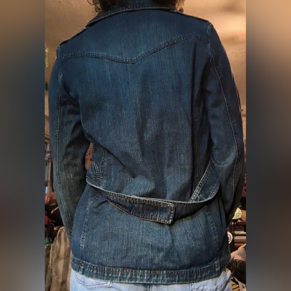 Y2K 2000's Mudd Double-Breasted Blue Jean Jacket - Picture 8 of 9